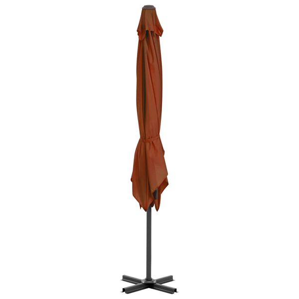 vidaXL Ombrellone a Sbalzo con Palo in Alluminio 250x250 cm Terracotta