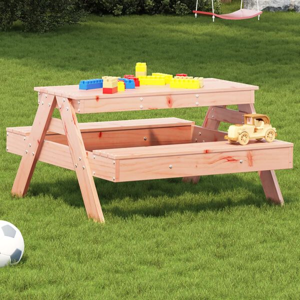 vidaXL Tavolo da Picnic per Bambini 88x97x52 cm Legno Massello Douglas