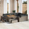 vidaXL Set Divano da Giardino 12 pcs Grigio polyrattan