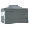 vidaXL Tenda Pieghevole Pop-Up 4 Pareti Laterali 3x4,5 m Antracite