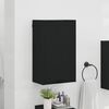 vidaXL Mobile da Bagno Montaggio a parete Nero 39 x 23,5 x 65 cm