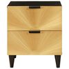 vidaXL Armadio da Notte 2 pcs Nero e Oro 40 x 33,5 x 46 cm