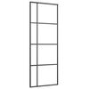 vidaXL Porta Scorrevole con Ferramenta Nera 76x205 cm in Vetro ESG