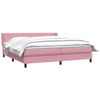 vidaXL Giroletto a Molle con Materasso Rosa 200x210 cm in Velluto