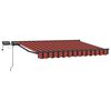 vidaXL Cornice per Tenda Manuale con LED Arancione e Nero 2,5 x 2 m
