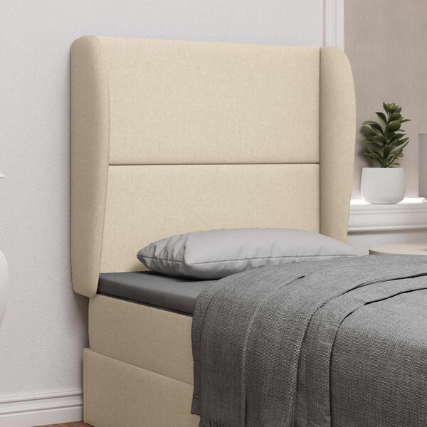 vidaXL Orecchia della Testata Crema 80 x 23 x 6 cm Tessuto