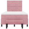vidaXL Letto a molle con materasso Rosa 120 x 190 cm Velluto