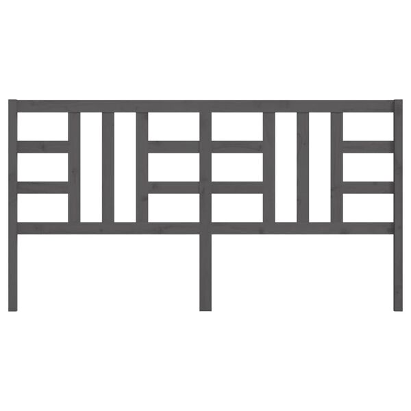 vidaXL Testiera per Letto Grigia 186x4x100cm in Legno Massello di Pino