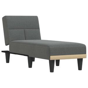 vidaXL Chaise Longue in Tessuto Grigio Scuro
