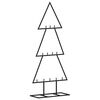 vidaXL Albero di Natale Decorativo in Metallo Nero 60 cm