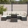 vidaXL Set Divano da Giardino con cuscino 8 pcs Nero Poly Rattan