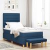 vidaXL Letto a molle con materasso Blu 90 x 190 cm Tessuto