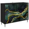 vidaXL Credenza WIJHE Rovere Nero 102 x 33 x 76 cm