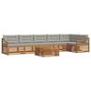 vidaXL Set di divani da esterno 7 pz Grigio Naturale e Chiaro