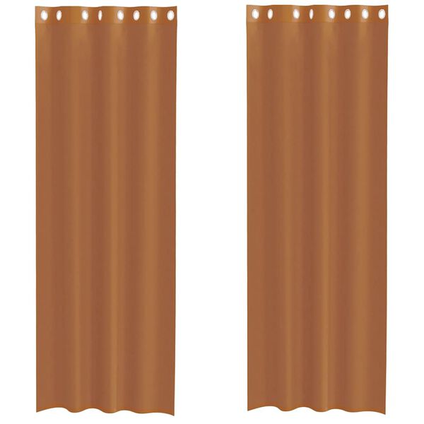 vidaXL Tende in Voile con Occhielli 2 pz Terracotta