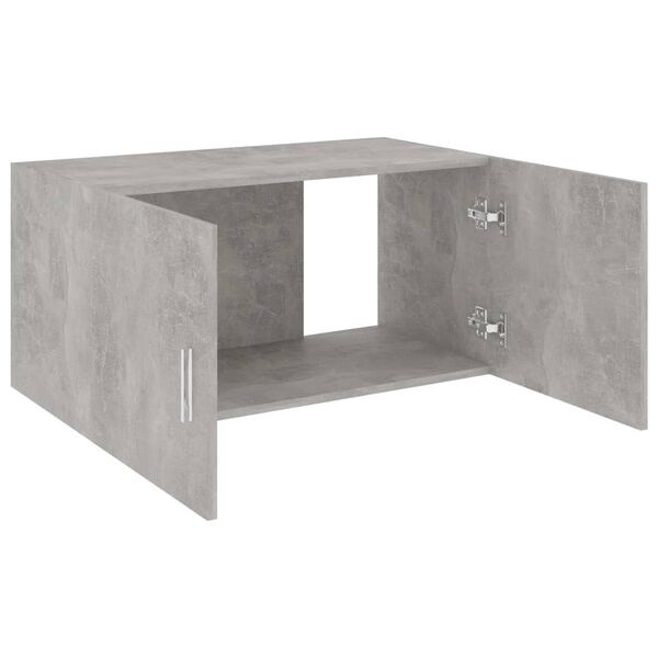 vidaXL Armadietto Parete Grigio Cemento 80x39x40 cm Legno Multistrato