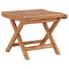 vidaXL Poggiapiedi Pieghevole 46,5x49x41,5 cm Legno Massello di Teak