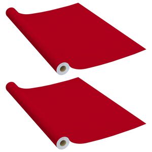 vidaXL Pellicole Autoadesive per Mobili 2 pz Rosse 500x90 cm PVC