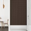 vidaXL Pannelli Murali 12 pz Marrone 60x15 cm Similpelle 1,08 m²