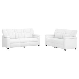 vidaXL Set di divani 2 pcs Bianco Similpelle