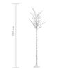 vidaXL Albero Natale 200 LED 2,2m Salice Bianco Freddo Interno Esterno