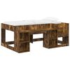 vidaXL Telaio del letto con storage Rovere Fumo 80 x 160 cm
