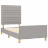 vidaXL Giroletto senza Materasso Grigio Chiaro 100x200 cm Tessuto