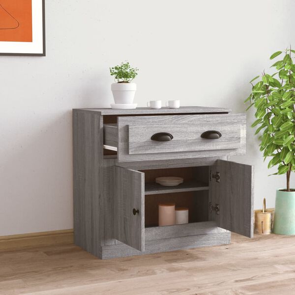 vidaXL Credenza Grigio Sonoma 70x35,5x67,5 cm in Legno Multistrato