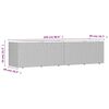 vidaXL Contenitore Giardino Nero 220x50x54cm Polyrattan e Legno Acacia