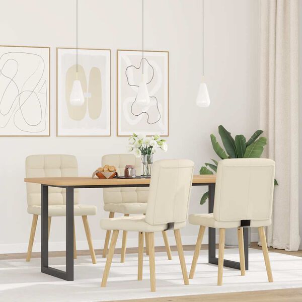 vidaXL Sedie da Pranzo 4 pz Lino