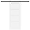 vidaXL Porta scorrevole ORKDAL Bianco 83 x 202 cm Pino massello