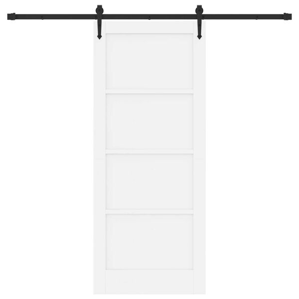 vidaXL Porta scorrevole ORKDAL Bianco 83 x 202 cm Pino massello