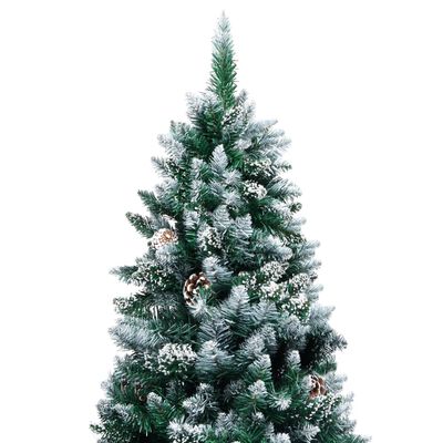 vidaXL Albero di Natale Artificiale con Pigne e Neve Bianca 240 cm