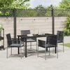 vidaXL Set da Pranzo per Giardino 5 pcs Nero Rattan in PE