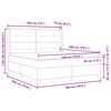 vidaXL Letto a Sorgente LED con materasso Talpa 180 x 200 cm Tessuto