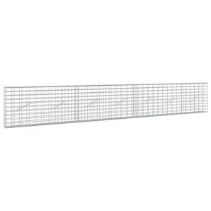 vidaXL Gabione con Filo da 3,5 mm e Rete da 5x10 cm 350x10x50 cm
