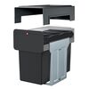 Hailo Secchio per Rifiuti Incorporato EcoLine 3x10L Nero