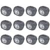 vidaXL Outdoor Faretti Solari con LED Forma Pietra 12 pz