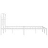 vidaXL Giroletto con Testiera Metallo Bianco 120x190 cm
