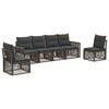 vidaXL Set Divano da Giardino 6 pz Grigio e Grigio Scuro polyrattan