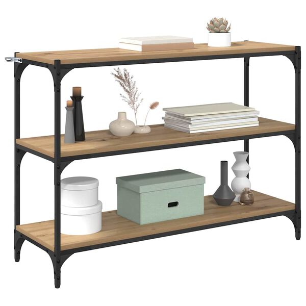 vidaXL Armadio per Libri rovere artigianale 100 x 33 x 70,5 cm