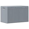 vidaXL Baule da Giardino 180 L Grigio Aspetto legno in PP
