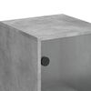 vidaXL Credenza con Ante in Vetro Grigio Cemento 35x37x120 cm
