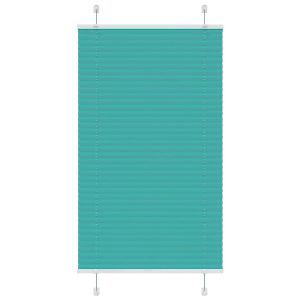 vidaXL Tenda Plissettata Verde petrolio 75x150 cm Larghezza Tessuto