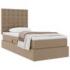 vidaXL Letto con Contenitore Cappuccino 90 x 190 cm Pelle Sintetica