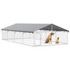 vidaXL Gabbia per Cani da Esterno con Tetto 600x300x150 cm