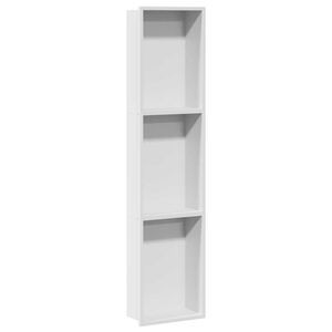 vidaXL Nicchia per doccia Bianco 90 x 20 x 9,5 cm Acciaio inossidabile