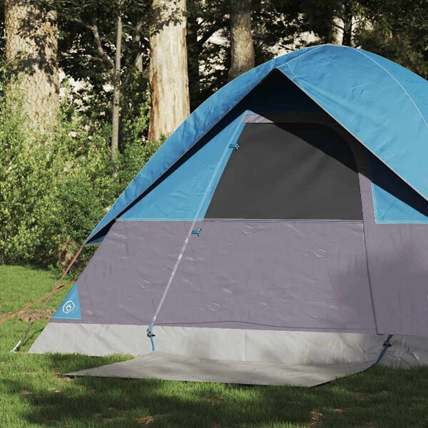 vidaXL Tenda da Campeggio a Cupola per 2 Persone Blu Impermeabile