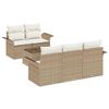 vidaXL Set di divani 6 pz Beige polyrattan
