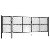vidaXL Cancello per Giardino in Acciaio 500x150 cm Nero